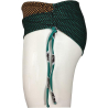 FEELING by JUSTMINE bikini woman double-face brown/emerald art R512C681 TULIPES MADE IN ITALY