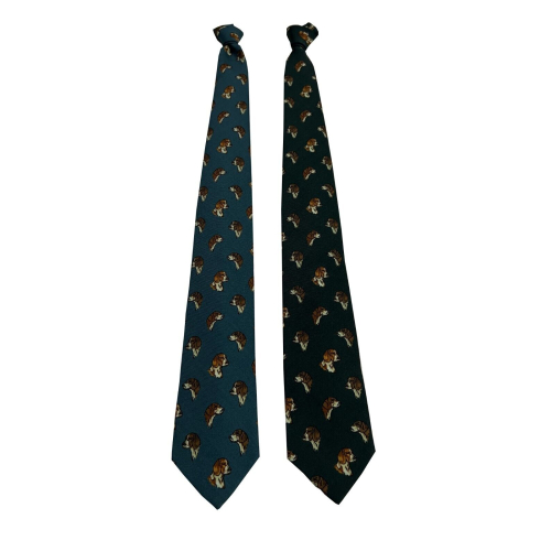 DRAKE'S LONDON fan lined tie. dogs cm 147x8 100% wool MADE IN ENGLAND