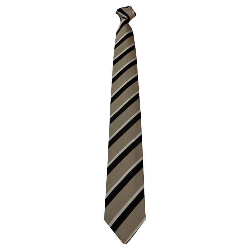 DRAKE'S LONDON men's lined tie with beige/brown/white stripes 147x7 cm MADE IN ENGLAND