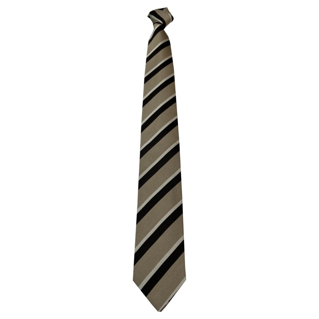 DRAKE’S LONDON cravatta uomo foderata a righe beige/marrone/bianco cm 147x7 MADE IN ENGLAND