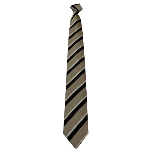 DRAKE'S LONDON men's lined tie with beige/brown/white stripes 147x7 cm MADE IN ENGLAND