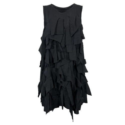 TADASHI black woman dress TPE231117 PETALI DRESS in modal MADE IN ITALY