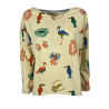 BALIA 8.22 t-shirt donna fantasia avorio/multicolor M03T28 100% cotone MADE IN ITALY