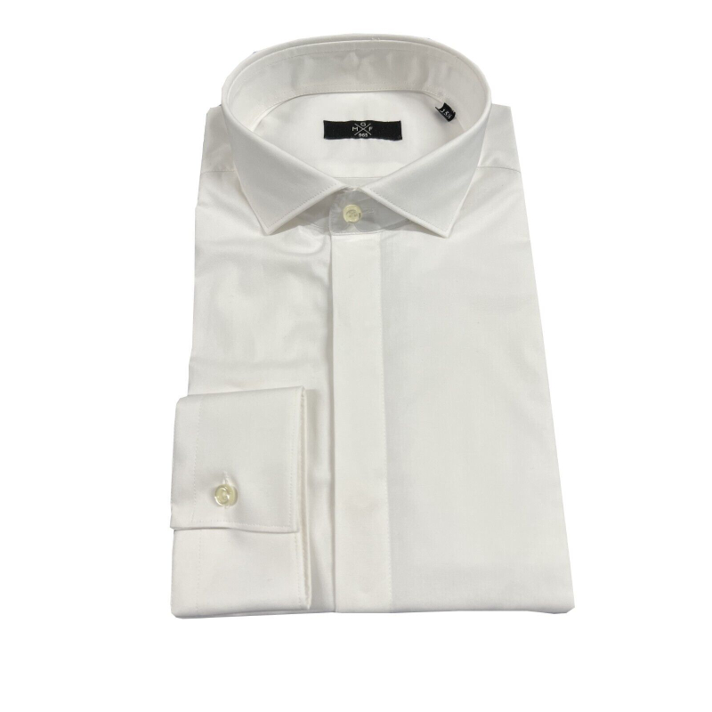 GMF 965 white man shirt SC140 931250 97% cotton 3% elastane