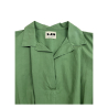 4.10 by BottegaChilometriZero abito donna verde svasato DD23100 100% cotone MADE IN ITALY