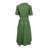 4.10 by BottegaChilometriZero abito donna verde svasato DD23100 100% cotone MADE IN ITALY