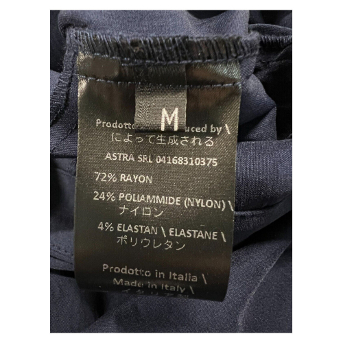 TADASHI blue flared blouse TPE232161 72% rayon 24% polyamide 4% elastane MADE IN ITALY