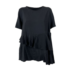 TADASHI blusa donna nera TPE232037 85% modal 15% poliestere MADE IN ITALY