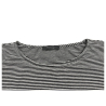 NEIRAMI t-shirt donna svasata a righe BIANCO/NERO B53ST 96% cotone 4% elastan MADE IN ITALY