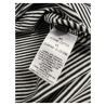 NEIRAMI woman flared t-shirt with BLACK/WHITE stripes B53ST 96% cotton 4% elastane MADE IN ITALY