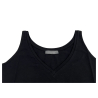 NEIRAMI black flared tank top B73JH cotton MADE IN ITALY