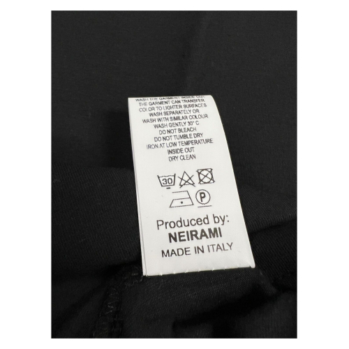 NEIRAMI canotta nera svasata B73JH cotone MADE IN ITALY