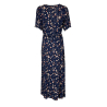 LA FEE MARABOUTEE blue/red floral fantasy long dress FF-RO-SADIO-F 100% viscose MADE IN ITALY