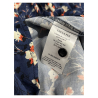 LA FEE MARABOUTEE blue/red floral fantasy long dress FF-RO-SADIO-F 100% viscose MADE IN ITALY
