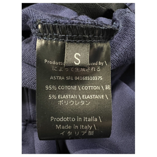 TADASHI spolverino donna felpa garzata blu over TPE236010 95% cotone 5% elastan MADE IN ITALY