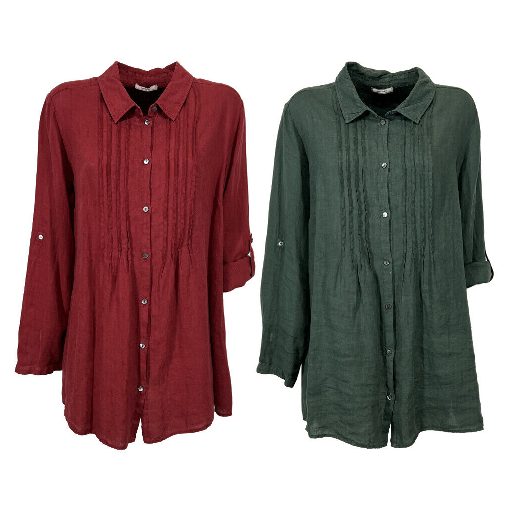 ELENA MIRO' camicia donna over 5083 T0017C 100% lino ELENA MIRO' camicia donna over 5083 T0017C 100% lino