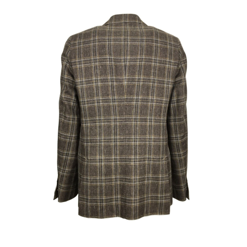 CAESAR unlined men's mud checked jacket art 665157 0039 DROP 7 POSITANO CHARLIE WRIGHTON MADE IN UE