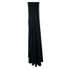LABO.ART abito donna lungo jersey nero svasato SUNIO JERSEY 95% cotone 5% elastan MADE IN ITALY