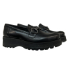 ORE 04.44 BY CHARLY FOX MOCASSINO DONNA PELLE NERO MOKA1/ALEX MADE IN ITALY