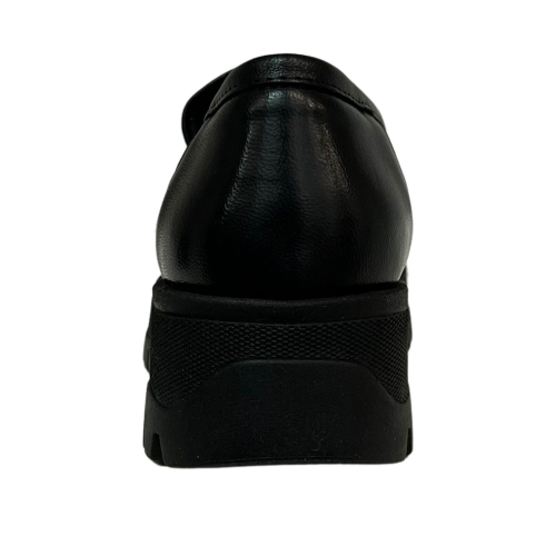 ORE 04.44 BY CHARLY FOX MOCASSINO DONNA PELLE NERO MOKA1/ALEX MADE IN ITALY