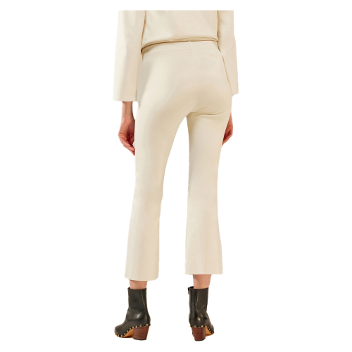 LIVIANA CONTI pantalone donna trombetta CNTJ31 colore latte MADE IN ITALY