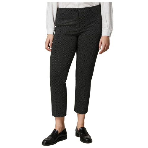 PERSONA by Marina Rinaldi linea N.O.W Pantaloni in tessuto jacquard nero 33.7133033 RAID