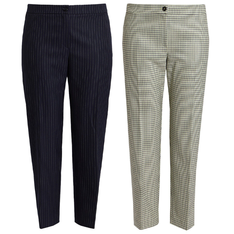 PERSONA by Marina Rinaldi Yarn-dyed polyviscose trousers 33.1133033 RADAR