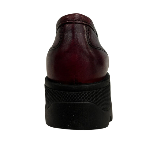 04.44 PM BY CHARLY FOX WOMEN'S MOCCASIN BORDEAUX NAPPA MOKA2/ALEX 100% LEATHER MADE IN ITALY
