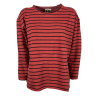 4.10 by BottegaChilometriZero felpa donna girocollo righe DD22639 RIGATO MADE IN ITALY