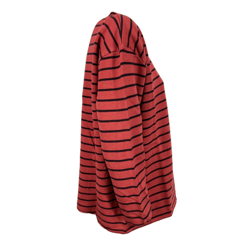 4.10 by BottegaChilometriZero felpa donna girocollo righe DD22639 RIGATO MADE IN ITALY