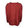4.10 by BottegaChilometriZero felpa donna girocollo righe DD22639 RIGATO MADE IN ITALY