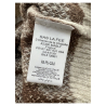 LA FEE MARABOUTEE women's crewneck sweater ecru/brown/lurex FB-PU-CAJI MADE IN ITALY